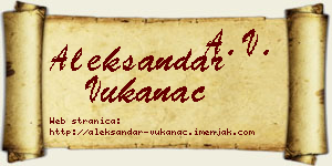Aleksandar Vukanac vizit kartica